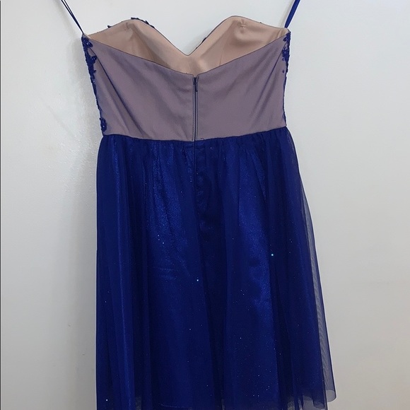 Sparkly Blue Semi-Formal Dress - Picture 2 of 5